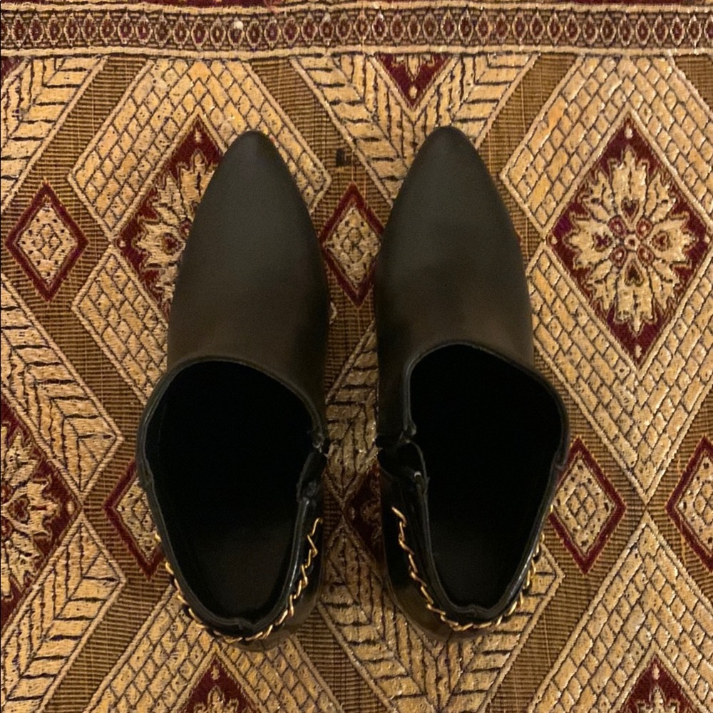 SHEIN Black and Gold Ankle Booties with Classic Design - Picture 2 of 7
